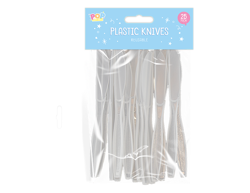Reusable Plastic Knives 25pk
